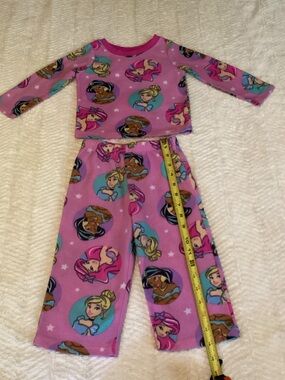 ToddlerGirl Disney Princess 2T Pink Pajama Set Longsleeve LongPants Pjs Princess